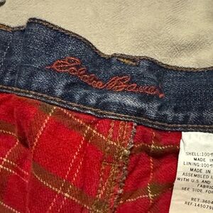 Eddie Bauer flannel lined jeans